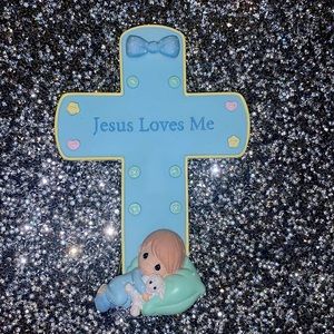Precious Moments Jesus loves me cross
